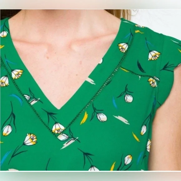 NWT Stitch Fix 41 Hawthorn Green Midnight Scallop Detail Dress| Size L - Picture 3 of 5